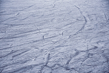 Ice In Skate Scratches, Close View