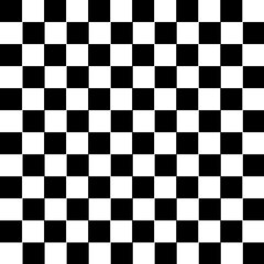 Fototapeta premium Chess board pattern. Monochrome pattern. Black and white squares repeated pattern. Symmetrical pattern