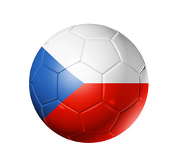 Fototapeta premium Soccer football ball with Czech Republic flag
