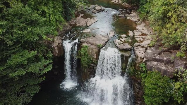 Klong Chao waterfall on koh kood island trat thailand.Koh Kood, also known as Ko Kut, is an island in the Gulf of Thailand