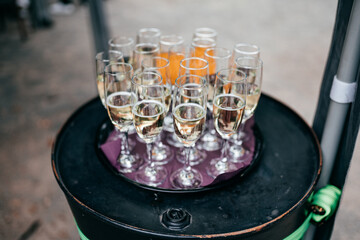 Sektempfang bei einer Hochzeit