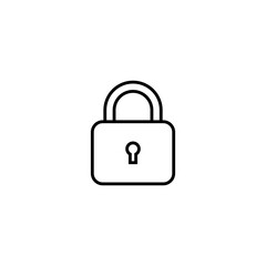 Padlock line icon