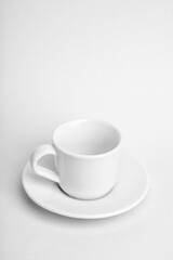 white cup on a white background