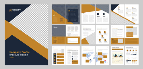 Obraz na płótnie Canvas Company profile brochure design template