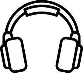 Wireless headphone linear icon.