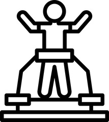 VR Machine linear icon, Virtual Reality Simulator icon.