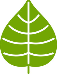 Simple green leaf icon.