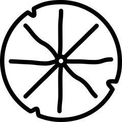 Lotus leaf linear icon.