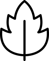 Simple leaf linear icon.