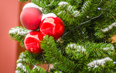 New Year decorations for the Christmas tree.