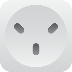 Realistic socket linear icon.