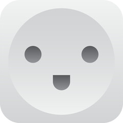 Realistic socket linear icon.