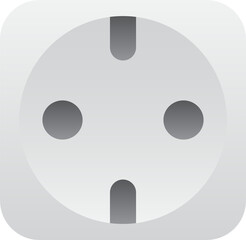 Realistic socket linear icon.