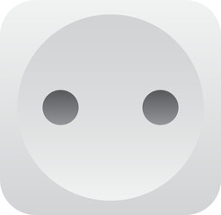 Realistic socket linear icon.