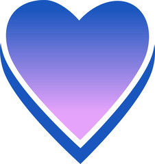 Autism Awareness Symbol. Blue and purple heart.