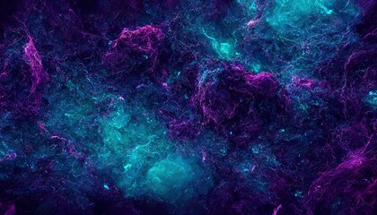 Abstract purple and blue nebula background. Generative AI