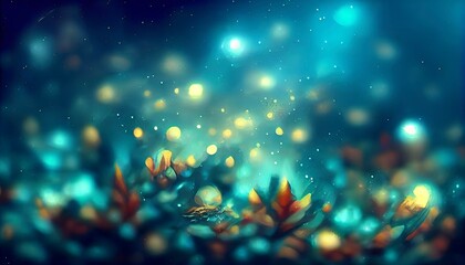 Abstract dreamy blue star filled sky background. Dreamy illustration with stars. Stars against a blue backdrop. Great as wallpaper or for use in your art projects.