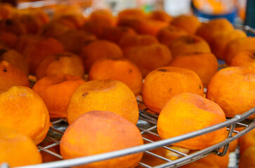 Process of Making Dried Persimmon during Windy Autumn.