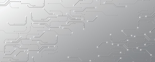 Grey white Abstract technology background, Hi tech digital connect, communication, high technology concept, science background