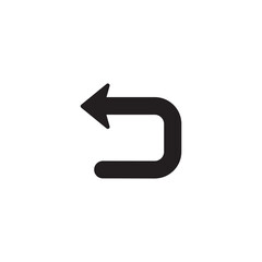 Return button icon vector symbol