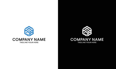 letter cb and bc logo design vector template, on a black and white background.