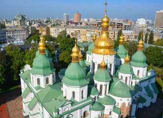 Saint Sophia Cathedral in Kiev is an architectural monument of Kievan Rus'. The cathedral is one of the city's best known landmarks and the first heritage site in Ukraine.