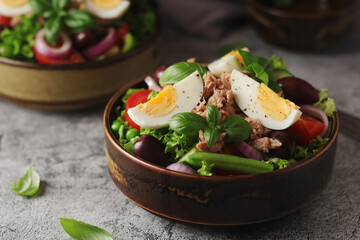 Nicoise salad - traditional French dish	
