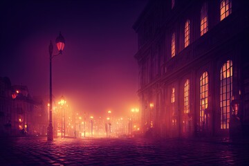 Fototapeta na wymiar City street in the night