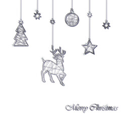 the transparent background with xmas decoration