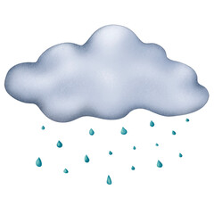 cloud and rain o transparent background 
