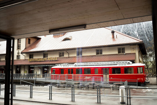 berg&uuml;n, Graubuenden,switzerland - 05 11 2022: the railway museum of albula