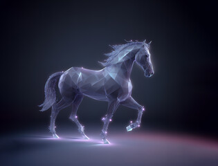 Obraz na płótnie Canvas beautiful crystal horse