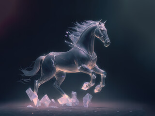 beautiful crystal horse