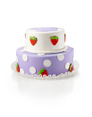 birthday cake isolated on white