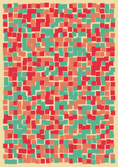 Fototapeta premium Offset Quads generative art background art illustration