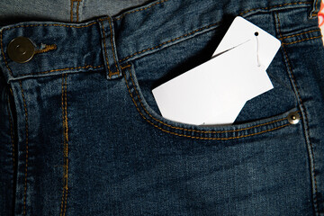 jeans and a white price tag