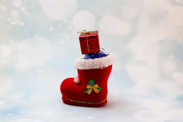 christmas sock boot full of xmas gifts