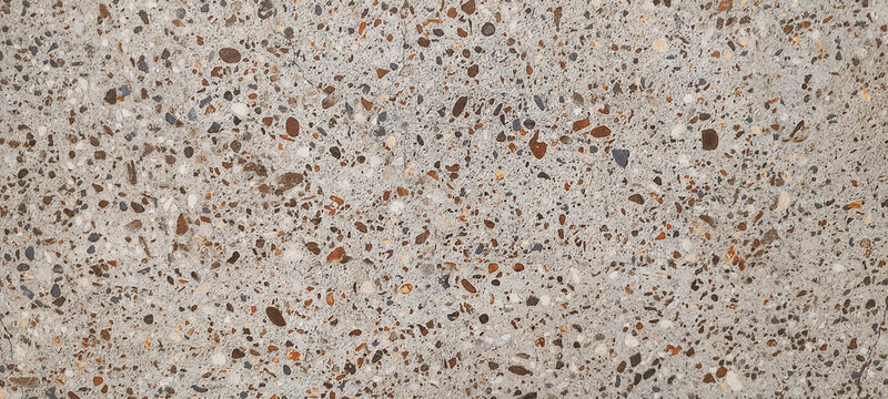 Background of a terrazo polished stone floor texture. Color surface wall and marble pattern and granite stone. Texture for designs and backgrounds