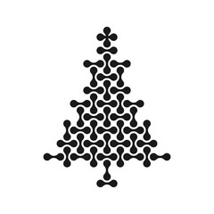 Metaballs Christmas Tree Silhouette Shape Icon