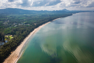 Aerial view of the Siri Lanta Bridge in koh Lanta, Krabi, Thailand