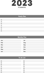2023年の年間計画･月間計画･TODOリストがセットになったプランナー - やりたいことリスト
