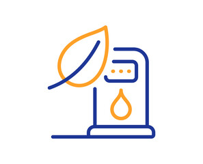 Petrol station line icon. Filling gas station sign. Diesel fuel symbol. Colorful thin line outline concept. Linear style petrol station icon. Editable stroke. Vector