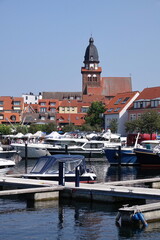 Fototapeta premium Hafen in Waren an der Mueritz