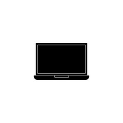 Laptop computer flat icon for websites isolated on white background