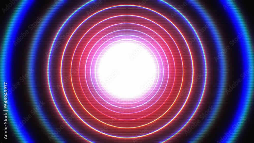 Poster abstract retro vj background with light circles/ 4k animation of an abstract retro flashy vj backgro