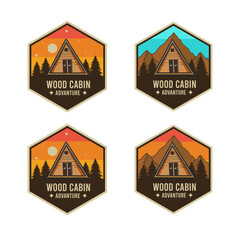 Obraz premium vintage cabins logo collections vector illustration