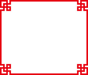 Chinese frame element for traditional design concept.