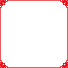 Chinese frame element for traditional design concept.