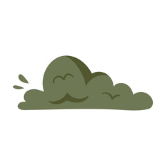 Green bush. Hand drawn illustration