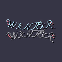 Modern Winter T-Shirt Design Illustration